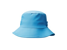 Blue Bucket Hat Isolated On Transparent Or White Background, Png