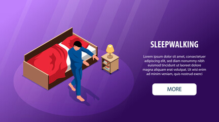 Sleepwalking Isometric Banner