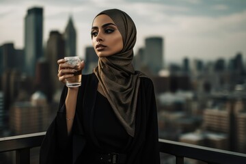 Wall Mural - modern stylish muslim woman in hijab