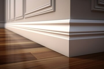 Wall Mural - skirting board in the house. generated by AI.