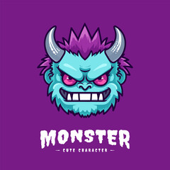 Wall Mural - Playful and charming kawaii monster illustration, great for creating a fun and whimsical atmosphere