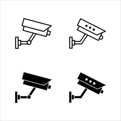 Canvas Print - Fixed CCTV, Security Camera Icon Vector Template Illustration Design, on white background.