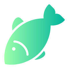 Wall Mural - fish gradient icon