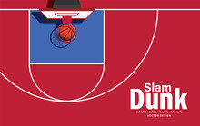 Poster Template For A Basketball Tournament Design. Sport Concept. Vector Illustration