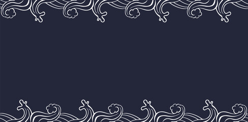Wall Mural - japanese wave minimalist background