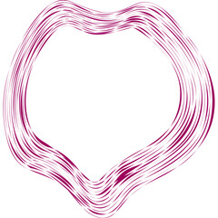 Fototapete - Pink frame with space. Wave element