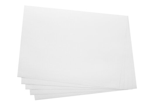 Stack of blank paper sheets, cut out