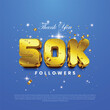 © sawrav97 - Thank you 50k followers.Social media followers achievement celebration template