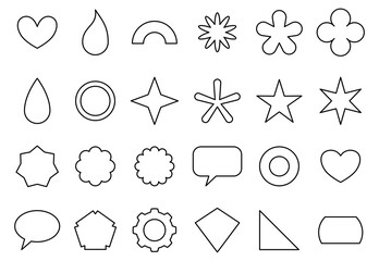Poster - set of graphic elements for designs – collection of simple figures
