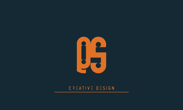 Alphabet letters Modern Creative logo QS , SQ