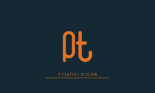 Alphabet letters Modern Creative logo QT , TQ