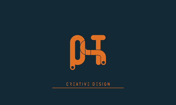 Alphabet letters Modern Creative logo QT , TQ