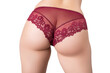 © staras - Sexy red panties on a perfect female buttocks
