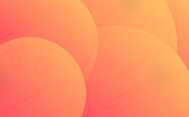 Fototapete - Abstract gradient orange color design with geometric pattern design decoration style. Overlapping with lines style minimal background.
