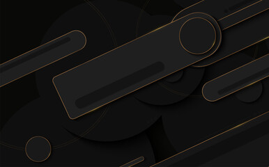 Fototapete - Abstract line template luxury with gold glitters decoration artwork. Modern style template artwork of futuristic design background.