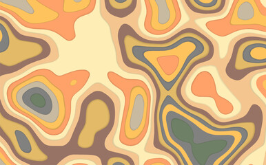 Poster - Abstract paper cut colorful stripe line wavy pattern background. Simple design for multi-layers template.