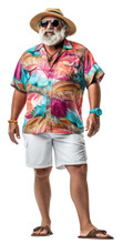 Man in summer outfit  isolated on the transparent background PNG. AI generative.