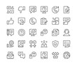 © Jane Kelly - Customer service icons. Vector line icons set. Technical support, online help, call center concepts. Black outline stroke symbols