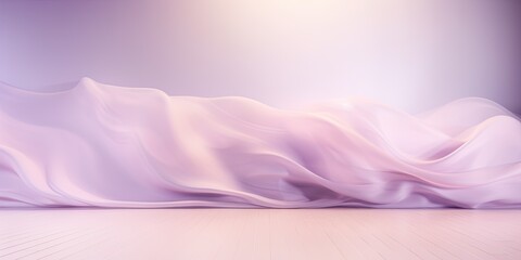 Wall Mural - Pastel lilac background. Silky satin cloth texture. Smoke swirling wallpaper. Dreamy motion.