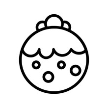 Christmas Pudding Xmas Outline Icon