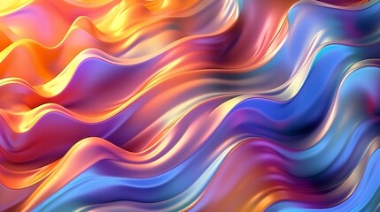 Aufkleber - Colorful wavy lines creating an abstract background