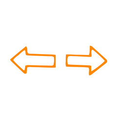 Aufkleber - yellow arrows hand drawn sign