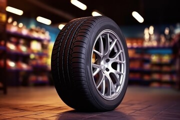 Tires in tire shops, auto spare parts, seasonal tire changes, vehicle maintenance, and service centers. Tire repair and replacement equipment