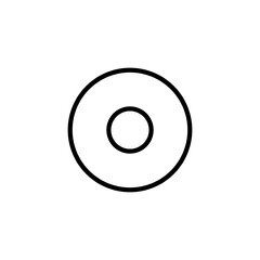 Poster - Disc CD symbol illustration, Linear symbol icon design on white background..eps