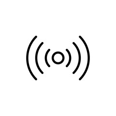 Poster - Wi-Fi icon vector illustration. Linear symbol on white background..eps