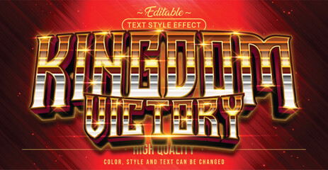 Poster - Editable text style effect - Kingdom Victory text style theme.