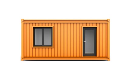 Wall Mural - Mobile office buildings or container site office for construction site. Shipping container. Portable house and office cabins,Generative AI illustration