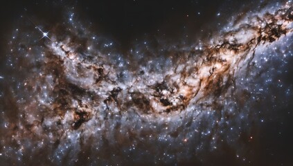 Wall Mural - A Composition Of A Gracefully Shaped Galaxy With A Star Formation AI Generative