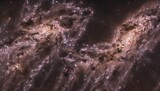 Fototapeta Kosmos - An Image Of A Beautifully Colorful Galaxy With A Very Large Star AI Generative