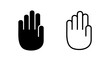 © zo3listic - Hand icon vector. hand symbols. palm