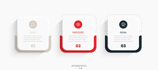 vector infographic label design template with icons and 3 options or steps. can be used for process 