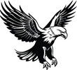 Bald Eagle Logo Monochrome Design Style