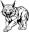 Bobcat Logo Monochrome Design Style