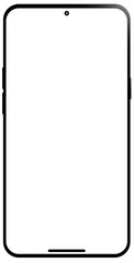 Wall Mural - Smartphone realistic pro model 2023. Mobile phone mockup with transparent screen
