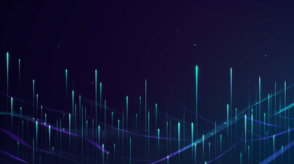 Wall Mural - lines going up lines cybersecurity background technology concept.