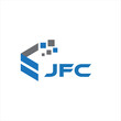 © Abdullah - JFC letter technology logo design on black background. JFC creative initials letter IT logo concept. JFC letter design.