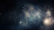 © Diffin - Abstract colored firework background with free space for text. Bright fireworks. Background festive night fireworks in the sky. generative ai