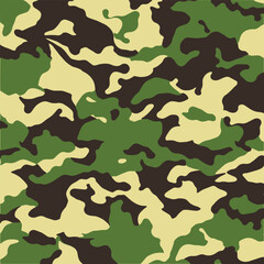 Bright green-black military camouflage seamless pattern. Fabric design for military clothing for combat in jungle areas