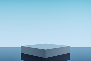 Aufkleber - Blank pedestal on light background with mock up place. Product placement concept. 3D Rendering.