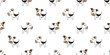 Vector cartoon wire fox terrier dog seamless pattern background for design.
