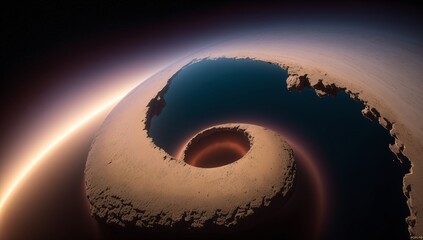 Wall Mural - A Depiction Of A Breathtakingly Gorgeous View Of A Spiral Shaped Object AI Generative