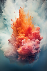 Aufkleber - A series of abstract photographs capturing natural elements, such as water, clouds, or landscapes,  Generative AI technology.