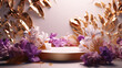 © iwaart - floral background for beauty, cosmetic product presentation