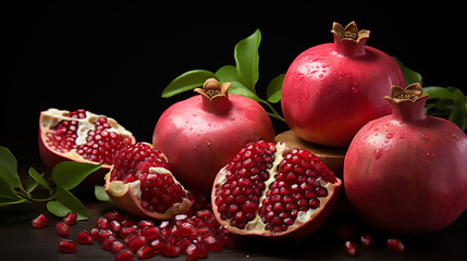 Wall Mural - Pomegranates like still life of Caravaggio