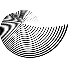 Fototapete - Black and white swirl. Wave element