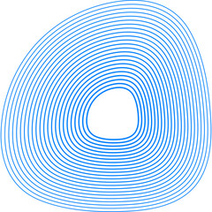 Fototapete - Abstract blue sphere with shadow. Wave element